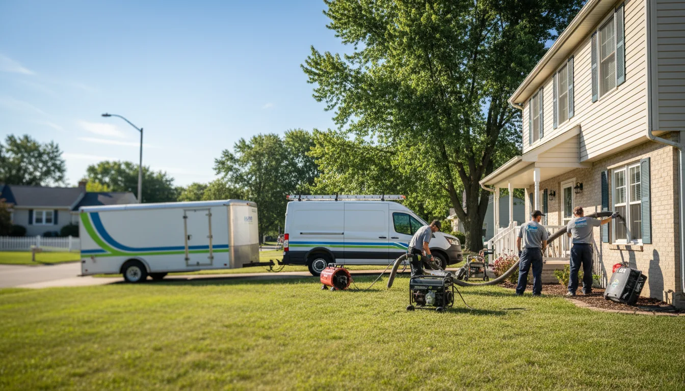 Flooded Basement Restoration And Cleanup With Repair in Decatur, IL near me